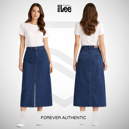 Stylistic Mr. Lee Ladies Basic Denim Skirt 195331 (Medium Shade)