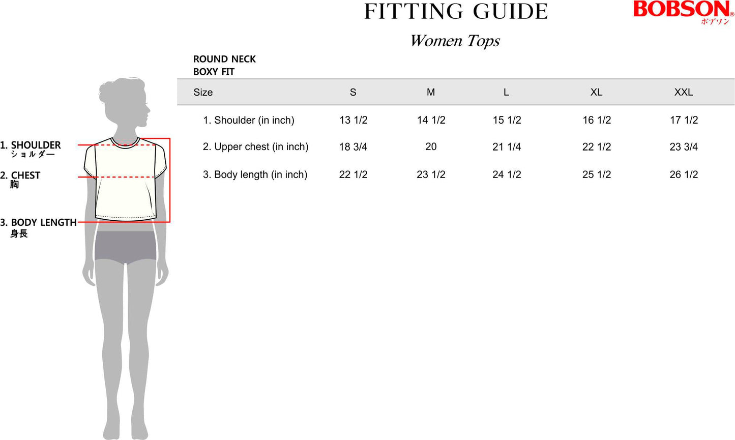 Bobson Ladies Basic Round Neck Tees for Women Trendy Fashion High Quality Apparel Comfortable Casual Blouse for Women Boxy Fit 141870-U (Yellow Gold)