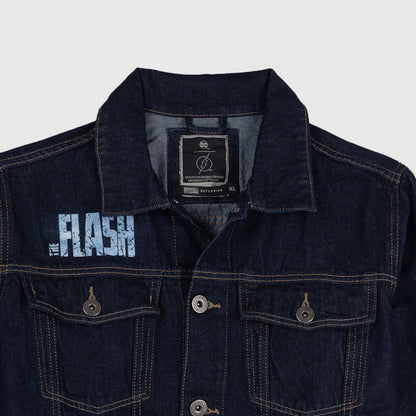 Petrol The Flash Men's Basic Denim Jacket  With Back Print Graphic Design  Regular Fitting Trendy Fashion High Quality Apparel Comfortable Casual Jacket for Men 147274 (Dark Wash)
