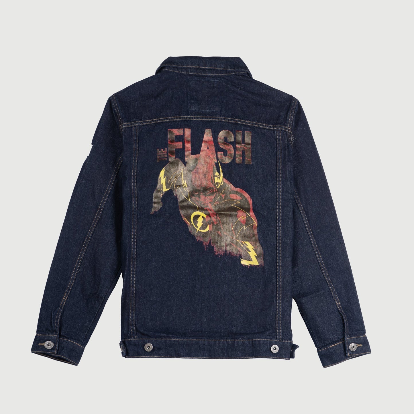 Petrol The Flash Men's Basic Denim Jacket  With Back Print Graphic Design  Regular Fitting Trendy Fashion High Quality Apparel Comfortable Casual Jacket for Men 147274 (Dark Wash)