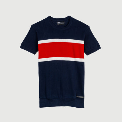 RRJ Basic Tees for Men Comfort Fitting Shirt Trendy fashion Casual Top High Quality Apparel Comfortable Casual T-shirt for Men 140409 (Navy Blue)