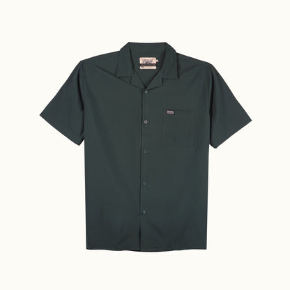 Petrol Mens Basic Woven Comfort Fitting Printed Short Sleeve Polo for Men Trendy Fashion High Quality Apparel Comfortable Casual Polo for Men 140557-U (Dark Green)