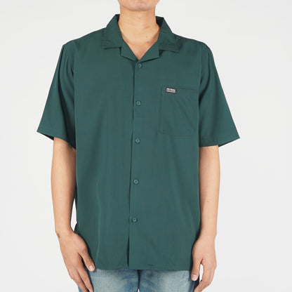 Petrol Mens Basic Woven Comfort Fitting Printed Short Sleeve Polo for Men Trendy Fashion High Quality Apparel Comfortable Casual Polo for Men 140557-U (Dark Green)