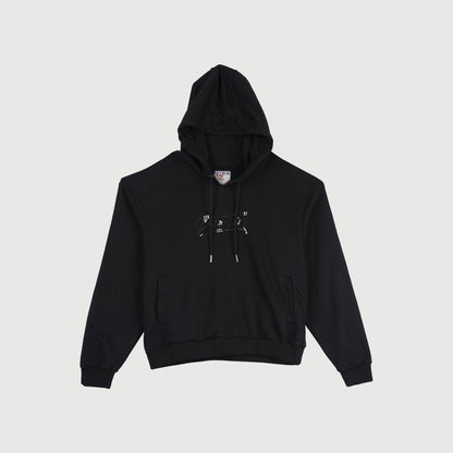 Petrol Ladies Basic Hoodie Crop Jacket Trendy Fashion High Quality Apparel Comfortable Casual Jacket for Women Crop 118664 (Black)