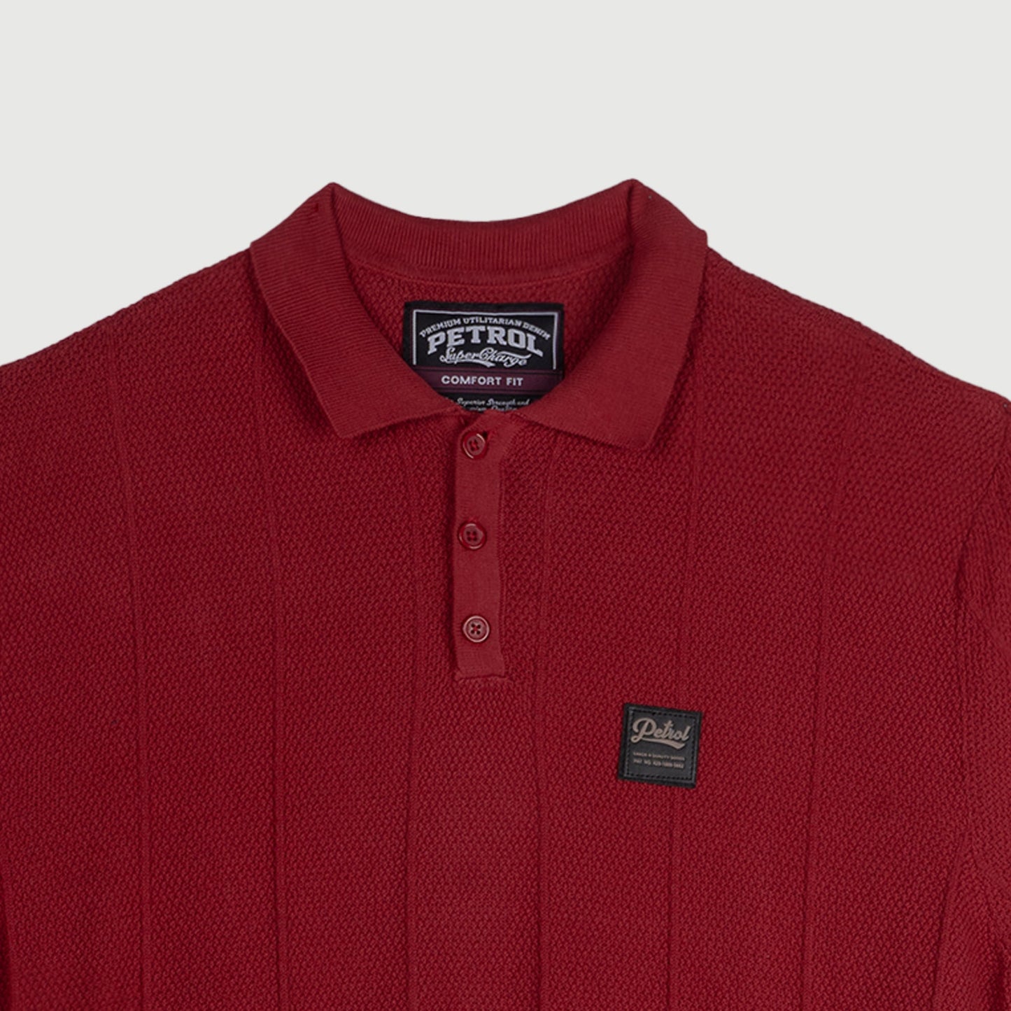 Petrol Basic Collared for Men Comfort Fitting Cotton Jersey Fabric Trendy fashion Casual Top Crimson Polo shirt for Men 137395 (Crimson)