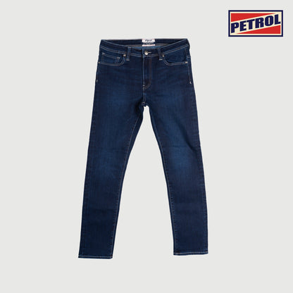 Petrol Basic Denim Pants for Men Skin Tight Fitting Mid Rise Trendy fashion Casual Bottoms Dark Shade Jeans for Men 152939 (Dark Shade)