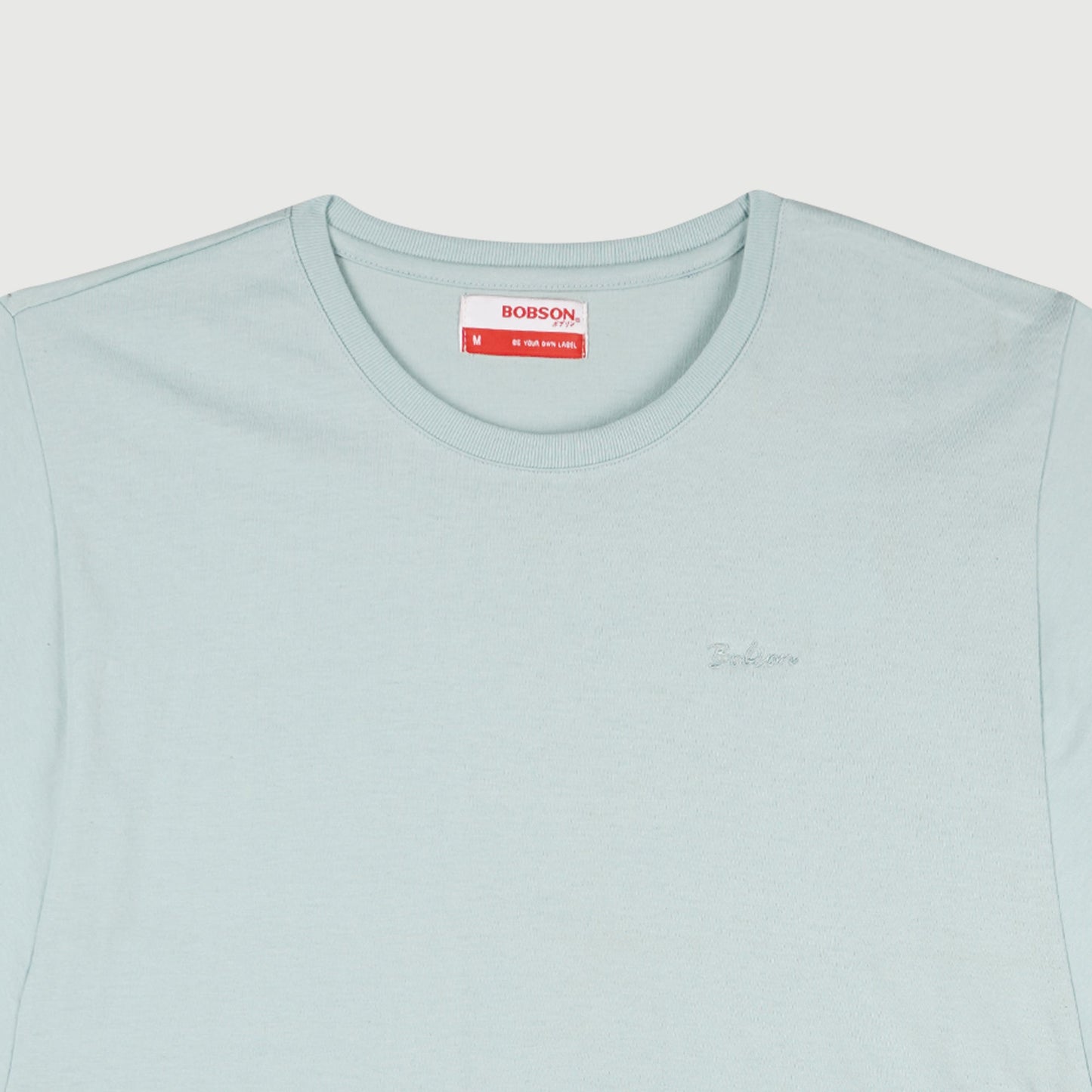 Bobson Japanese Ladies Basic Round Neck T shirt For Women Trendy Fashion High Quality Apparel Comfortable Casual Tees Relaxed Fit 142177 (Smoke Blue)