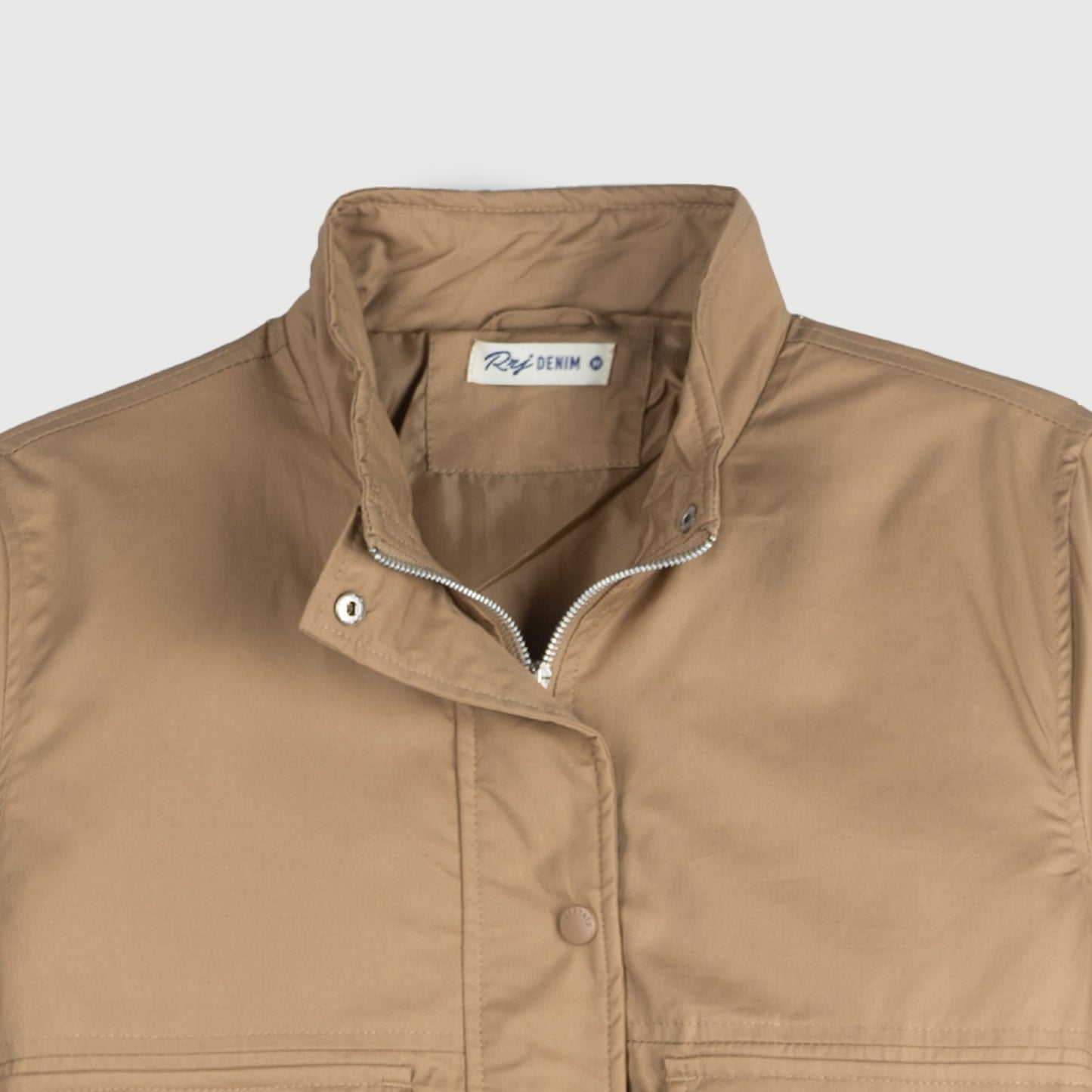RRJ Ladies Basic Jacket Loose Fitting for Women Trendy Fashion High Quality Apparel Comfortable Casual Jacket for Women 132229 (Khaki)