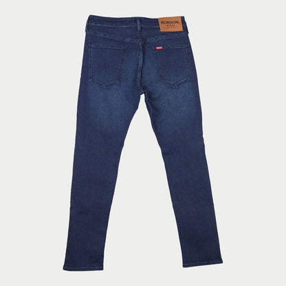 Bobson Japanese Men's Basic Denim Pants for Men Trendy Fashion High Quality Apparel Comfortable Casual Jeans for Men Super Skinny Mid Waist 149666-U (Dark Shade)
