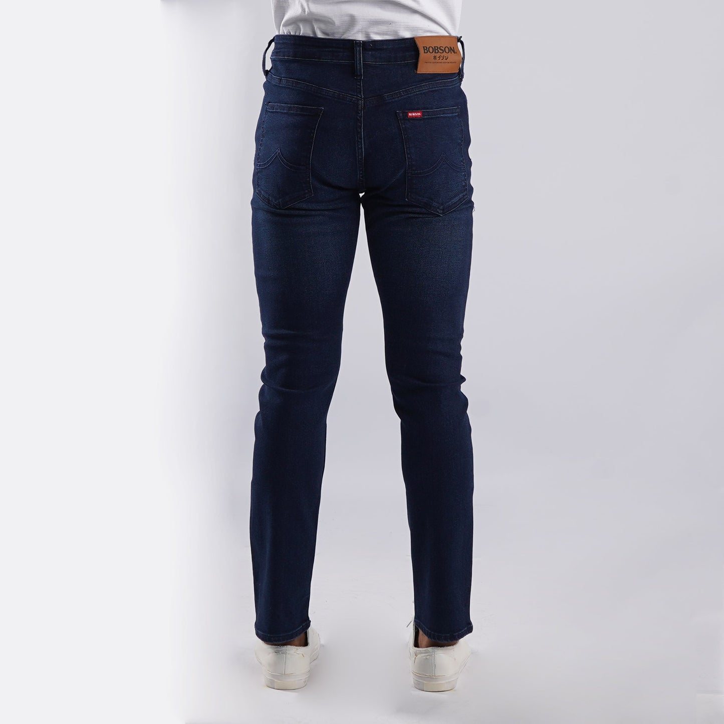 Bobson Japanese Men's Basic Denim Pants for Men Trendy Fashion High Quality Apparel Comfortable Casual Jeans for Men Super Skinny Mid Waist 149666-U (Dark Shade)