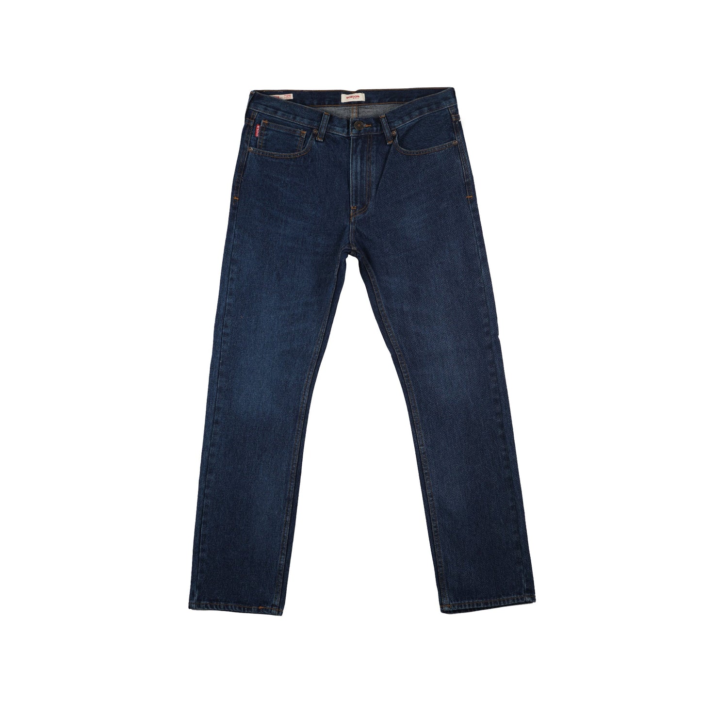 Bobson Japanese Men's Basic Denim Slim Straight Trendy Fashion High Quality Apparel Comfortable Casual Jeans for Men Mid Waist 150780 (Dark Shade)