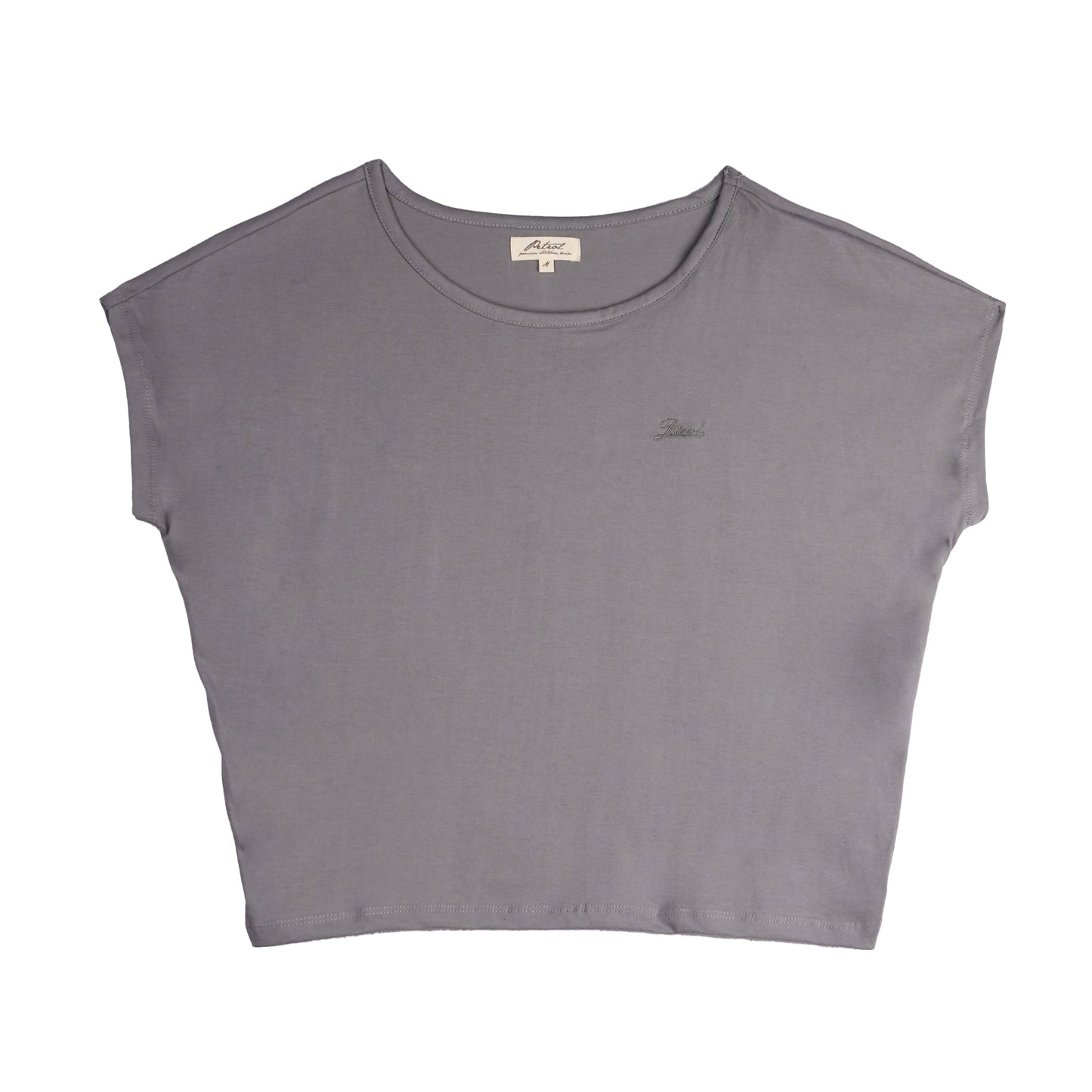 Petrol Ladies Basic Oversized Shirt CVC Jersey Fabric Trendy Fashion High Quality Apparel Comfortable Casual T-shirt For Women 150183 (Gray)