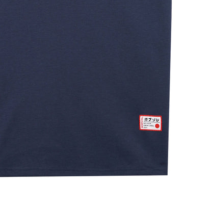 Bobson Japanese Men's Basic Tees Round Neck Tees for Men Trendy fashion High Quality Apparel Comfortable Casual Top for Men Boxy Fit 116854 (Navy)