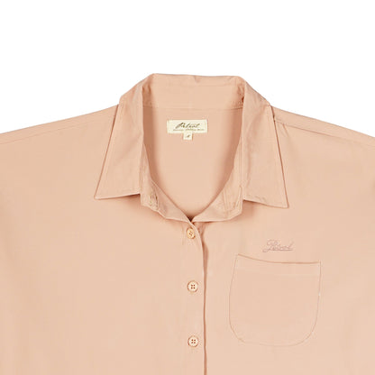 Petrol Basic Woven Ladies Boxy Fitting Shirt Easy Iron Fabric Trendy fashion Casual Top Woven for Ladies 130500 (Old Rose)