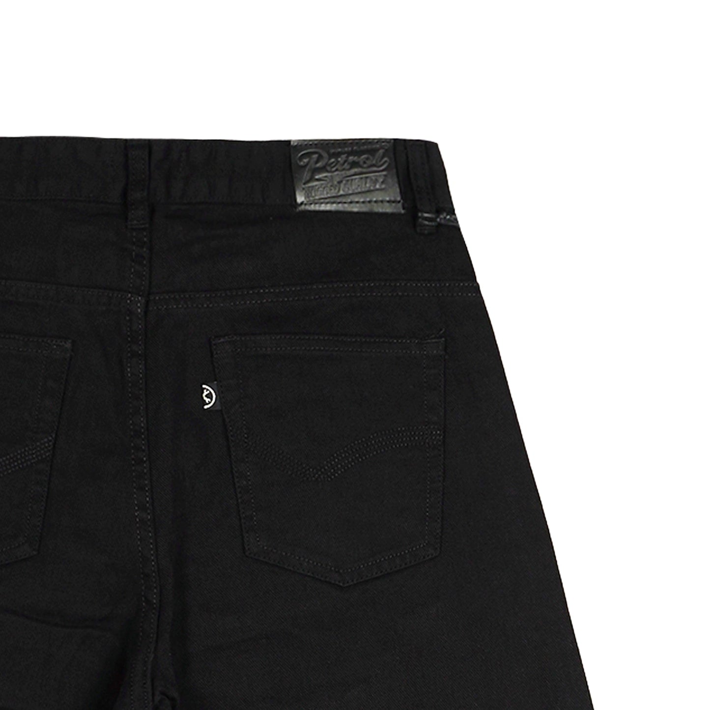 Petrol Ladies' Basic Denim Mid Waist Pants Straight cut fitting Trendy fashion Mom Boy Friend Jeans Casual Bottoms Black Pants for Women 146074-U (Black)