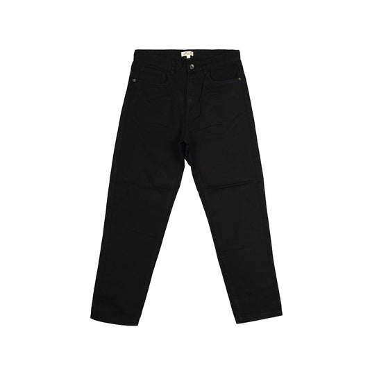 Petrol Ladies' Basic Denim Mid Waist Pants Straight cut fitting Trendy fashion Mom Boy Friend Jeans Casual Bottoms Black Pants for Women 146074-U (Black)