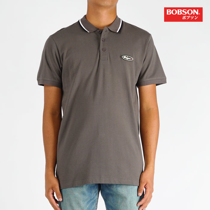 Bobson Japanese Men's Basic Collared Shirt for Men Trendy fashion High Quality Apparel Comfortable Casual Polo shirt for Men Slim Fit 137946-U (Pavement)