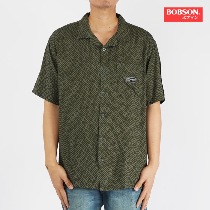 Bobson Japanese Men's Basic Woven Button Down shirt for Men Trendy fashion High Quality Apparel Comfortable Casual Top for Men Comfort Fit 147516 (Fatigue)