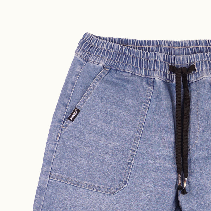 RRJ Basic Non-Denim Jogger Pants for Men Regular Fitting Rinse Wash Fabric Casual Pants Light Shade Jogger Pants for Men 153873 (Light Shade)