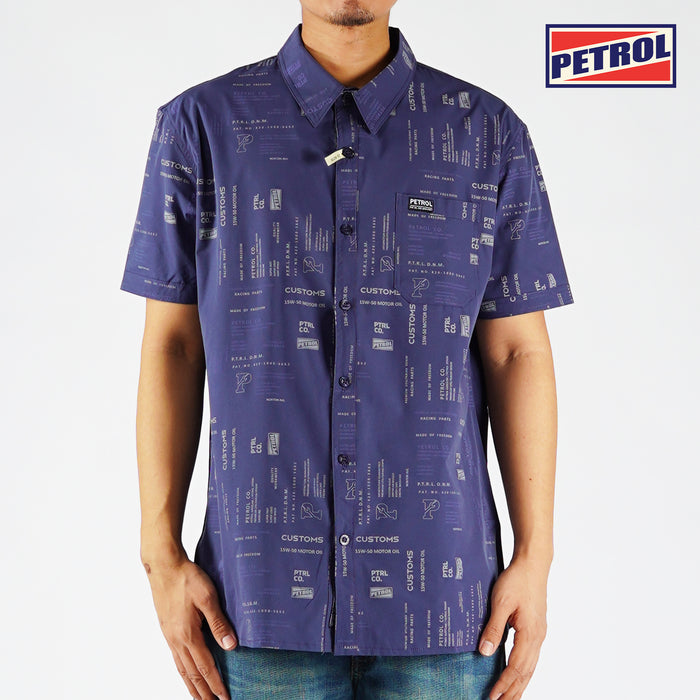 Petrol Basic Woven for Men Slim Fitting Shirt Trendy fashion Casual Top T-shirt for Men 136245 (Navy Blue)