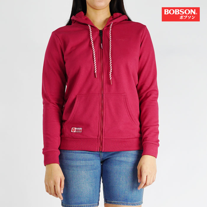 Bobson Japanese Ladies Basic Hoodie Jacket for Women Trendy fashion High Quality Apparel Comfortable Casual Jacket for Women Regular Fit 138037 (Maroon)