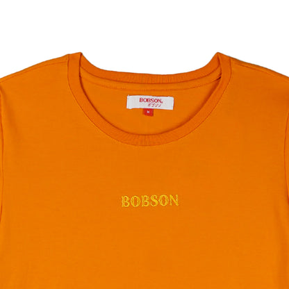 Bobson Japanese Ladies Basic Dress for Women Trendy fashion High Quality Apparel Comfortable Casual Dress for Women Regular Fit 143978 (Dark Cheddar)