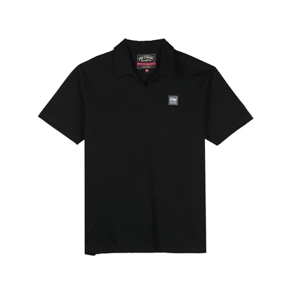 Petrol Basic Collared for Men Regular Fitting CVC Jersey Fabric Trendy fashion Casual Top Black Polo shirt for Men 144886 (Black)