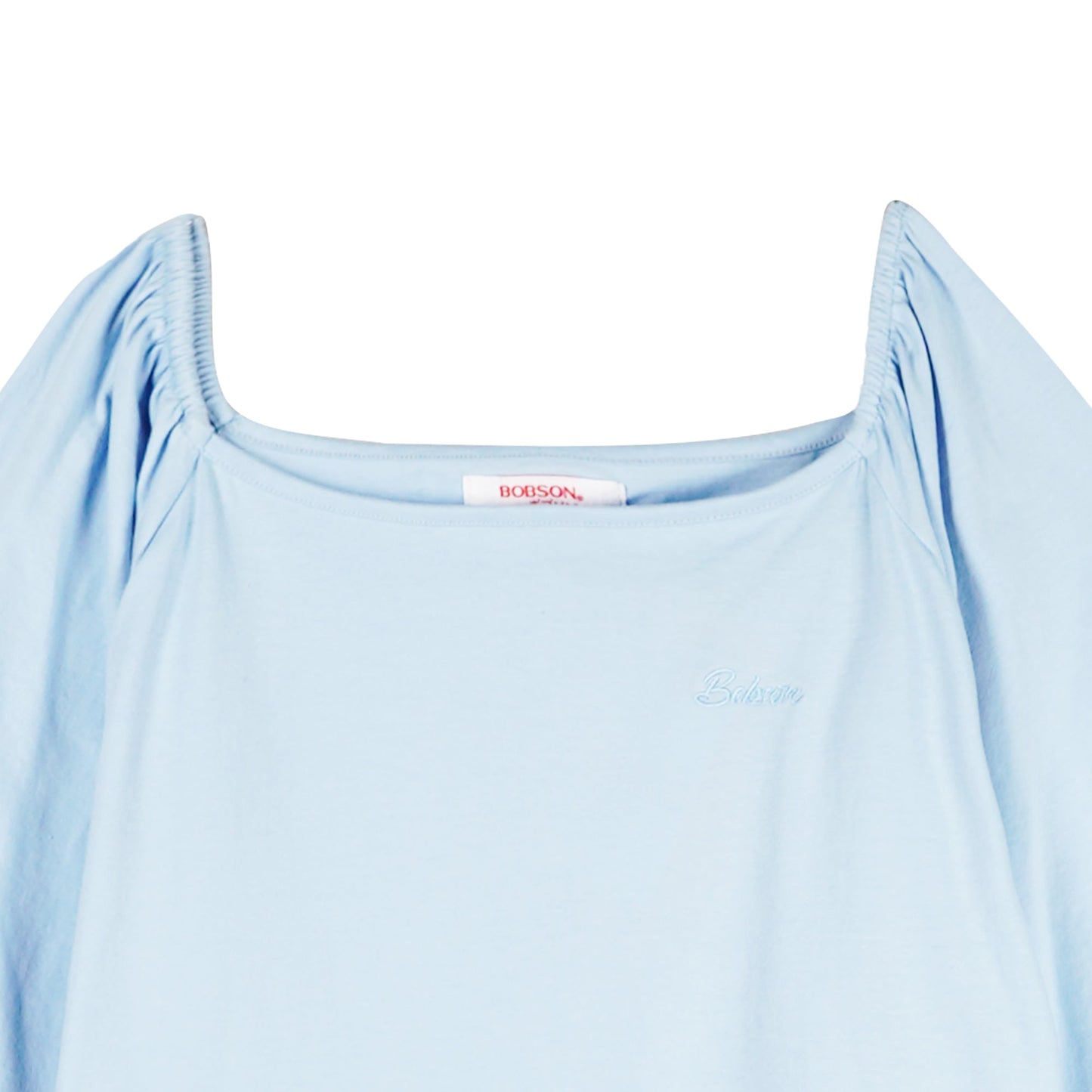 Bobson Japanese Ladies Basic 3/4 Tees for Women Trendy fashion High Quality Apparel Comfortable Casual Top for Women Relaxed Fit 142362 (Chambray Blue)