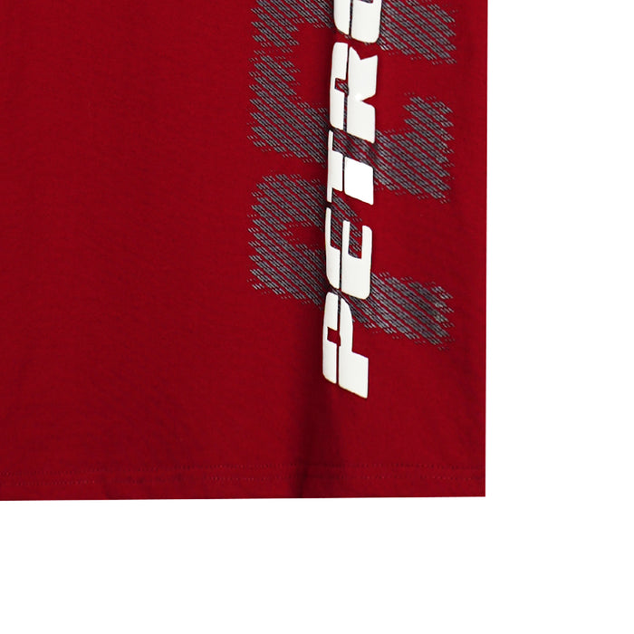 Petrol Basic Tees for Men Slim Fitting Shirt CVC Jersey Fabric Trendy fashion Casual Top Crimson T-shirt for Men 145618-U (Crimson)