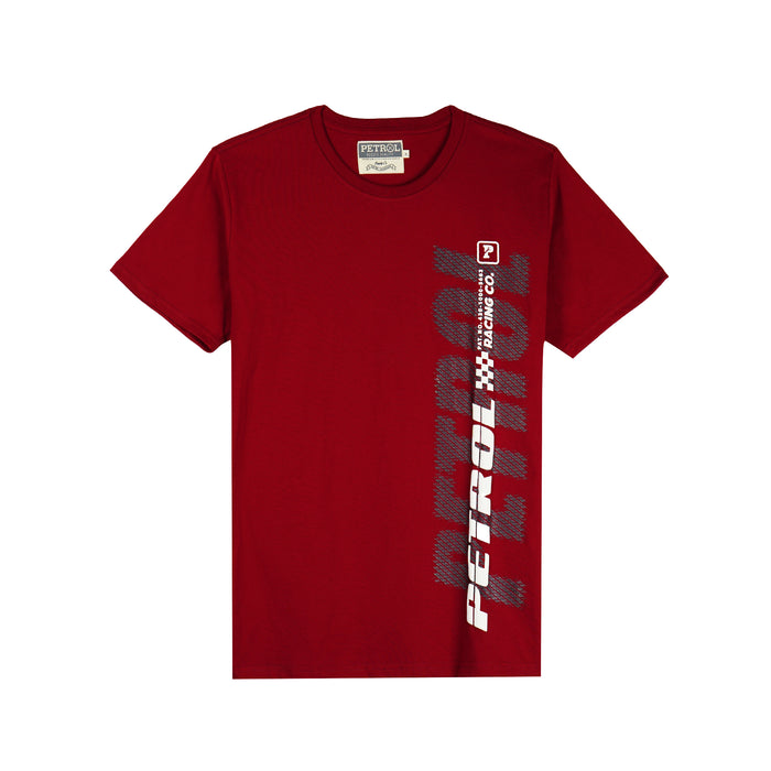 Petrol Basic Tees for Men Slim Fitting Shirt CVC Jersey Fabric Trendy fashion Casual Top Crimson T-shirt for Men 145618-U (Crimson)
