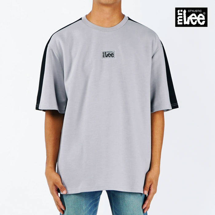 Stylistic Mr. Lee Men's Basic Round Neck Tees for Men Trendy Fashion High Quality Apparel Comfortable Casual Top for Men Boxy Fit 116399 (Gray)