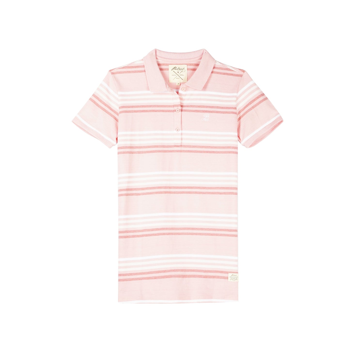 Petrol Basic Collared Shirt for Ladies Regular Fitting Missed Lycra Fabric Trendy fashion Casual Top Almond Blossom Polo shirt for Ladies 115370 (Almond Blossom)