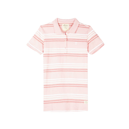 Petrol Basic Collared Shirt for Ladies Regular Fitting Missed Lycra Fabric Trendy fashion Casual Top Almond Blossom Polo shirt for Ladies 115370 (Almond Blossom)