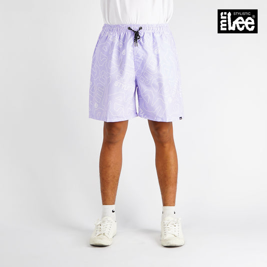 Stylistic Mr. Lee Men's Basic Non-Denim Swim short for Men Trendy Fashion High Quality Apparel Comfortable Casual Short for Men Mid Waist 127824 (Powder Blue)