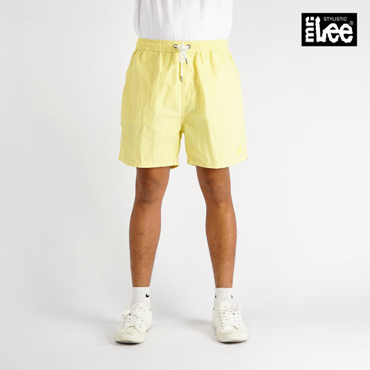 Stylistic Mr. Lee Men's Basic Non-Denim Jogger short for Men Trendy Fashion High Quality Apparel Comfortable Casual Short for Men Mid Waist 114866 (Light Yellow)