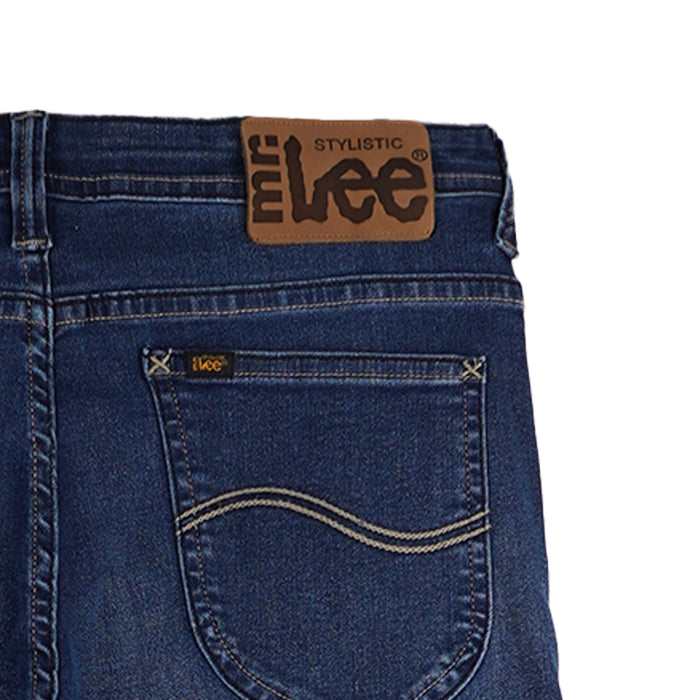Stylistic Mr. Lee Men's Basic Denim Jeans for Men Trendy Fashion High Quality Apparel Comfortable Casual Pants for Men Super Skinny Mid Waist 153969 (Medium Shade)
