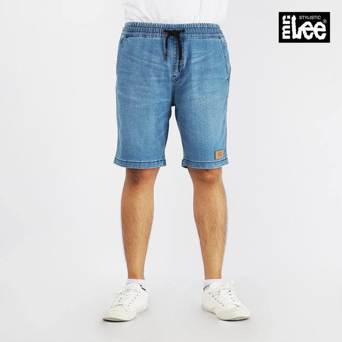Stylistic Mr. Lee Men's Basic Denim Jogger short for Men Trendy Fashion High Quality Apparel Comfortable Casual short for Men Mid Waist 154005 (Light Shade)