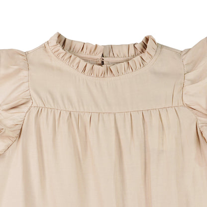 RRJ Basic Woven for Ladies Regular Fitting Shirt Trendy fashion Casual Top Beige Woven for Ladies 154272 (Beige)