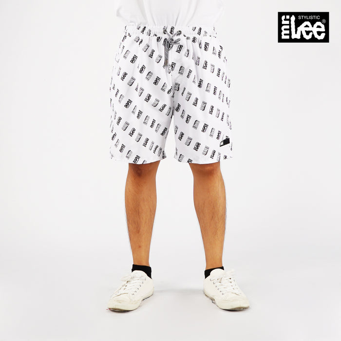 Stylistic Mr. Lee Men's Basic Non-Denim Swim short for Men Trendy Fashion High Quality Apparel Comfortable Casual short for Men Mid Waist 138939 (White)