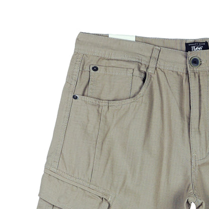 Stylistic Mr. Lee Men's Basic Non-Denim Cargo Short for Men Trendy Fashion High Quality Apparel Comfortable Casual short for Men Mid Waist 149762 (Light Gray)