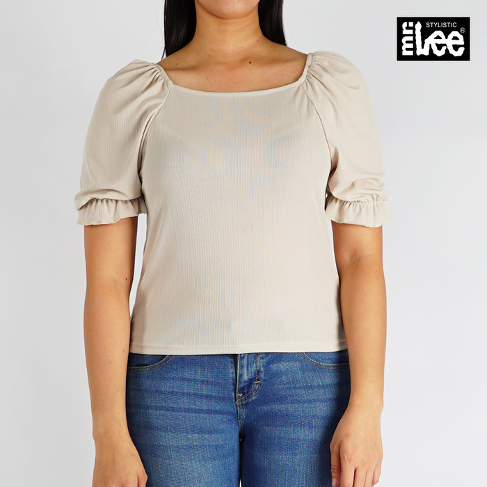 Stylistic Mr. Lee Ladies Basic Tees for Women Trendy Fashion High Quality Apparel Comfortable Casual Top for Women Slim Fit 139037 (Beige)
