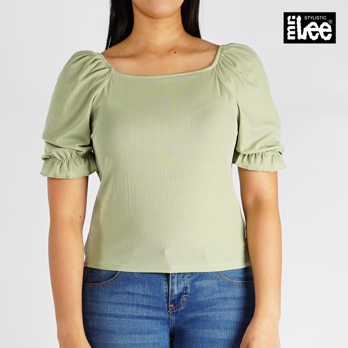 Stylistic Mr. Lee Ladies Basic Tees for Women Trendy Fashion High Quality Apparel Comfortable Casual Top for Women Slim Fit 139037 (Green)
