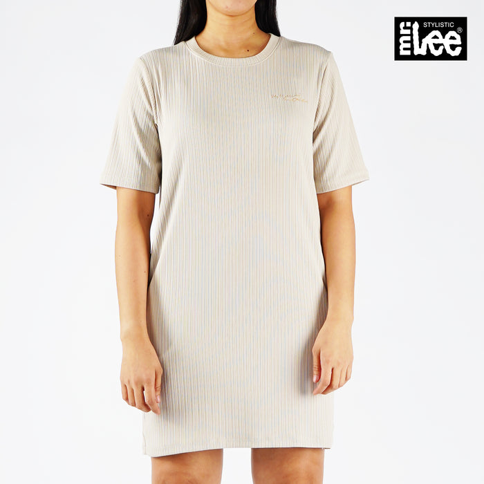Stylistic Mr. Lee Ladies Basic Dress for Women Trendy Fashion High Quality Apparel Comfortable Casual Dress for Women Regular Fit 138768 (Beige)