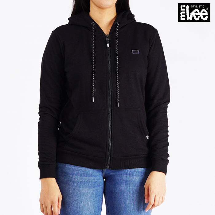 Stylistic Mr. Lee Ladies Basic Hoodie Jacket for Women Trendy Fashion High Quality Apparel Comfortable Casual Jacket for Women Regular Fit 137200 (Black)