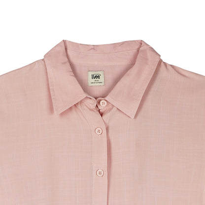 Stylistic Mr. Lee Ladies Basic Button Down Long Sleeves Woven for Women Trendy Fashion High Quality Apparel Comfortable Casual Tops for Women Regular Fit 134867 (Coral)