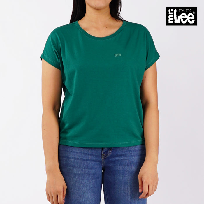 Stylistic Mr. Lee Ladies Basic Tees for Women Trendy Fashion High Quality Apparel Comfortable Casual Tops for Women Loose Fit 145935 (Green)