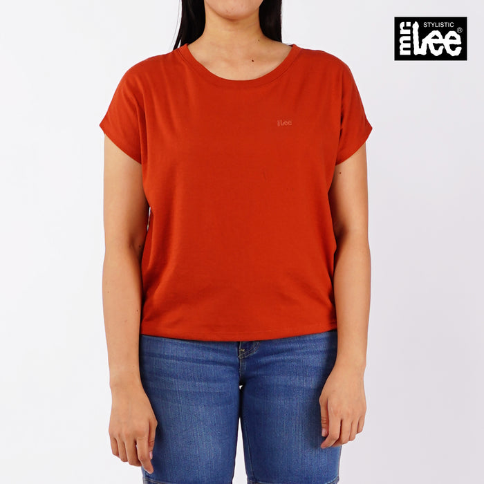 Stylistic Mr. Lee Ladies Basic Tees for Women Trendy Fashion High Quality Apparel Comfortable Casual Tops for Women Loose Fit 145935 (Orange)