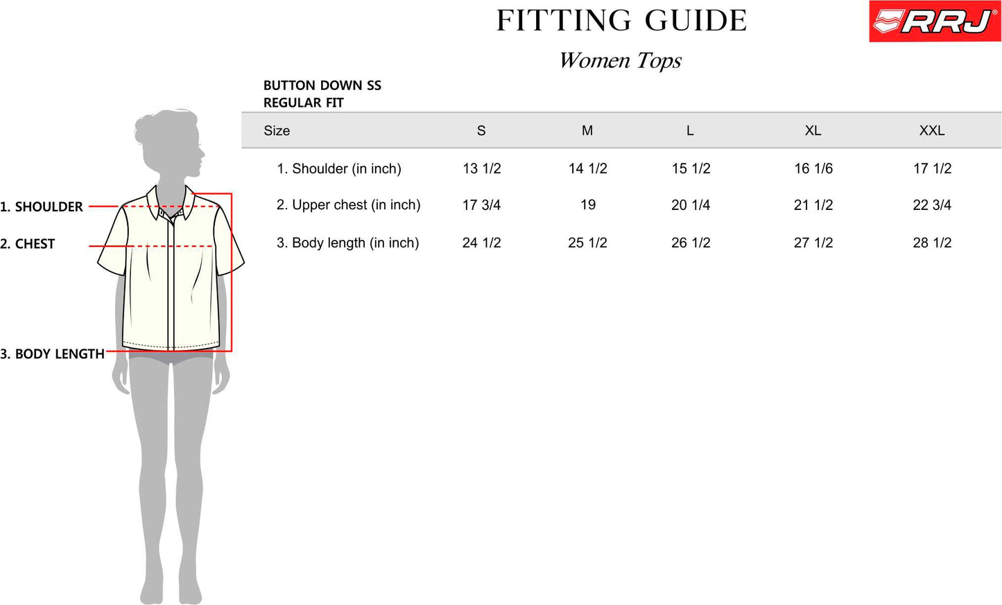 RRJ Basic Woven for Ladies Regular Fitting Shirt Trendy fashion Casual Top White Woven for Ladies 145077 (White)
