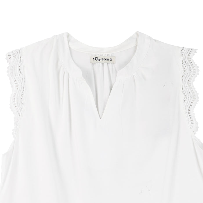 RRJ Basic Woven for Ladies Regular Fitting Shirt Trendy fashion Casual Top White Woven for Ladies 145077 (White)