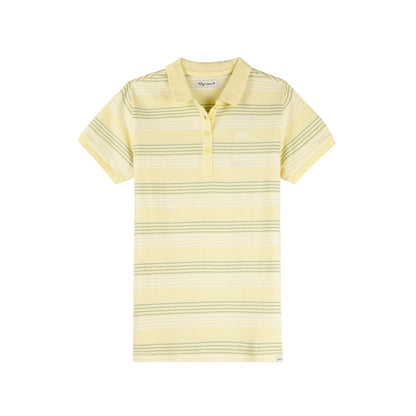 RRJ Basic Collared for Ladies Regular Fitting Shirt Trendy fashion Casual Top Yellow Polo shirt for Ladies 149308 (Yellow)